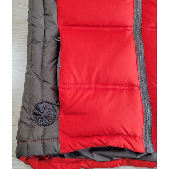Duck Down Puffer Vest I. Spiewak & Sons Hooded Size XS Red Brown Full Zip Vtg - Picture 4 of 10